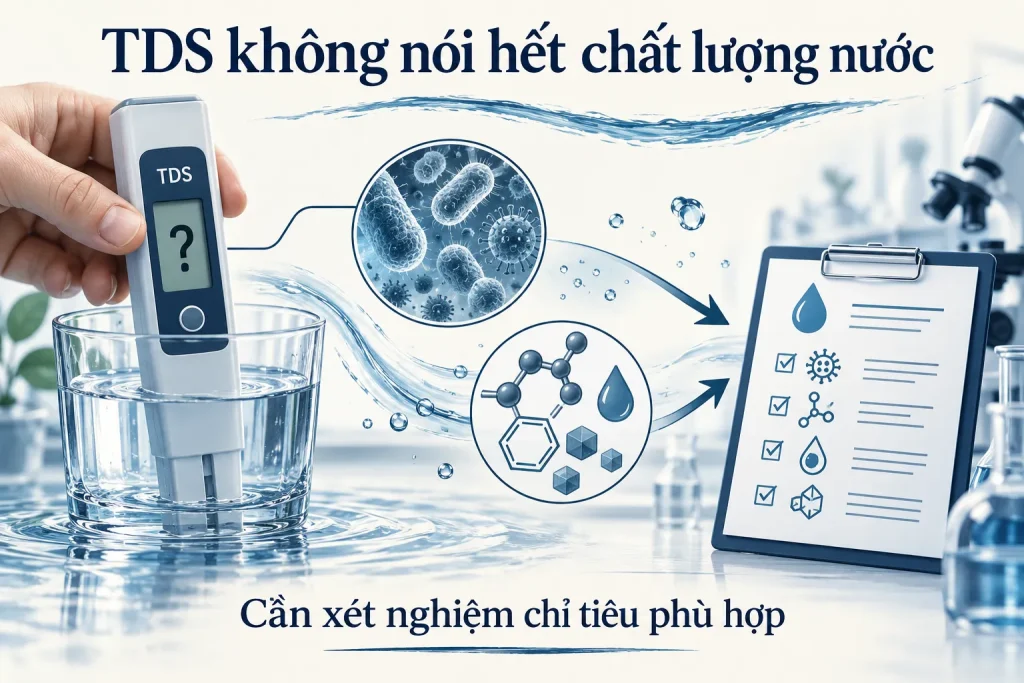 TDS không nói hết chất lượng nước.