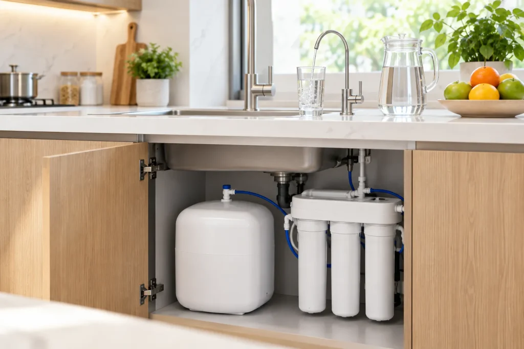 dinh.webpMáy lọc nước RO để gầm bếp tiết kiệm diện tích
