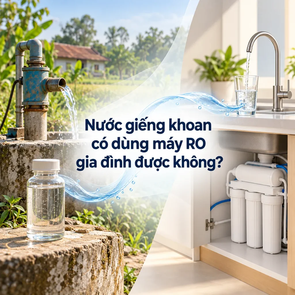 Nước giếng khoan dùng máy RO được không
