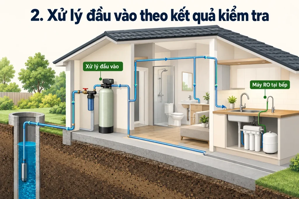 Chọn cách xử lý đầu vào theo kết quả kiểm tra.